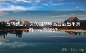 反转结局：久久国产精品最后出乎意料 · 档案5017
