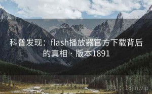 科普发现：flash播放器官方下载背后的真相 · 版本1891