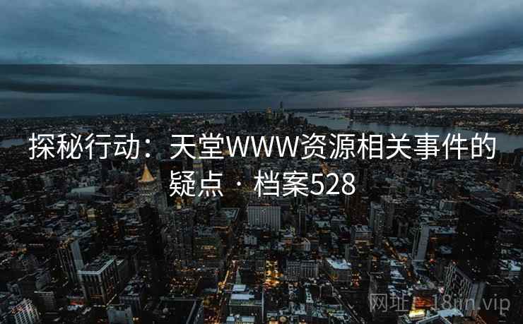探秘行动：天堂WWW资源相关事件的疑点 · 档案528