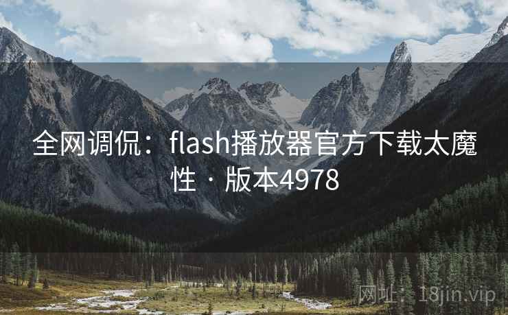 全网调侃：flash播放器官方下载太魔性 · 版本4978